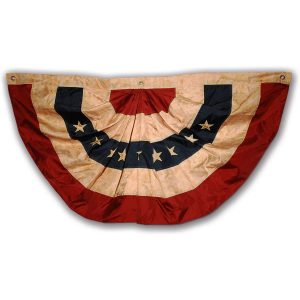Tea Stained US American Embroidery Flag