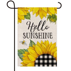 Hello Summer Sunflower Garden Flag