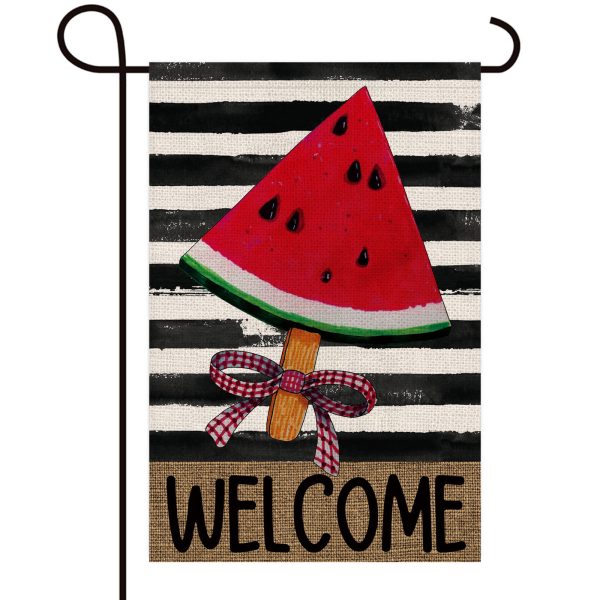 Welcome Sign Summer 12.5×18 Inch Double Sided Garden Flag
