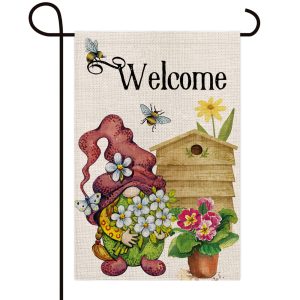 Welcome Flower Gnome Decoration