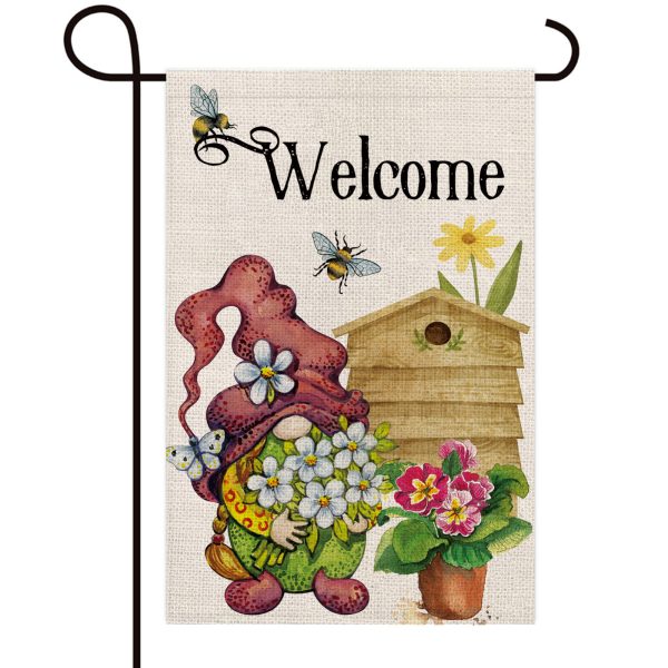 Welcome Flower Gnome Decoration