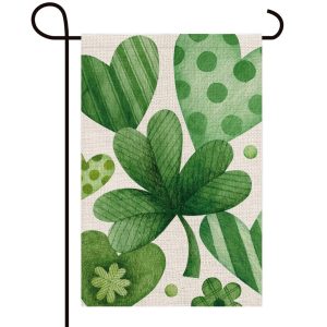 St.Patrick's Day Spring Double Sided Vertical Burlap Garden Flag