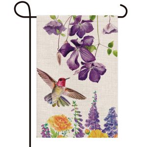 Floral Flower With Hummingbird Decoration