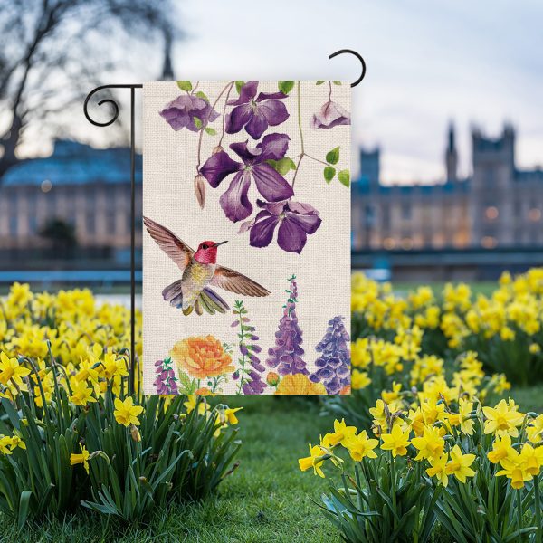 Floral Flower With Hummingbird Decoration