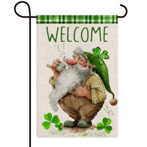 Welcome Shamrock Clover Leprechaun Decoration St.Patrick's Day