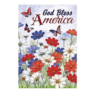 God Bless America Garden Flag Vertical Double Sided