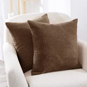 Sofa, bedroom sofa, living room cushion, corduroy, cream striped pattern, square soft cushion cover