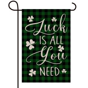 Luck is All You Need Shamrock Buffalo Plaid Decoration St.Patrick's Day