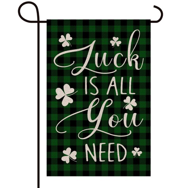 Luck is All You Need Shamrock Buffalo Plaid Decoration St.Patrick's Day