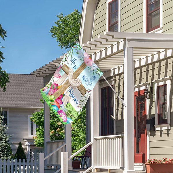 He is Risen Spring Easter Garden Flag