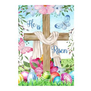 He is Risen Spring Easter Garden Flag