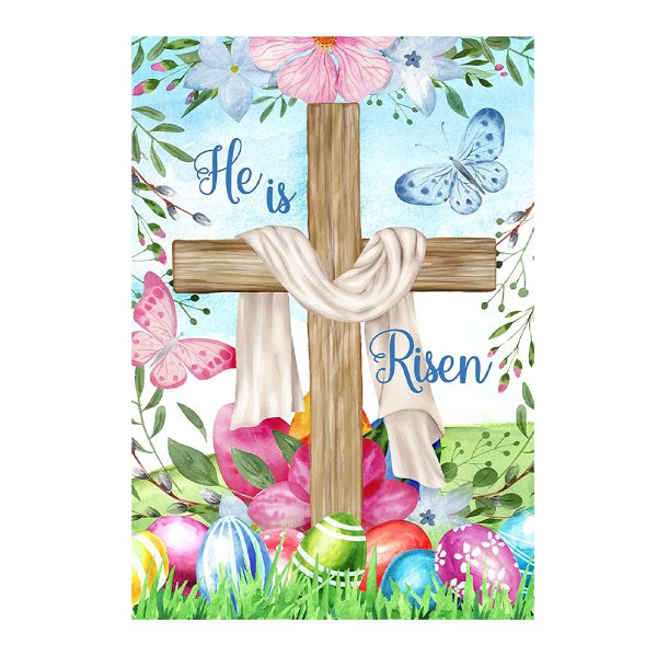 He is Risen Spring Easter Garden Flag