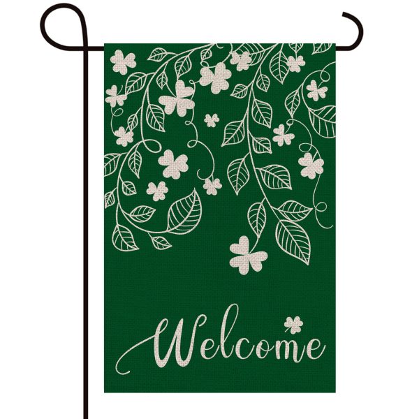 Welcome Shamrock Leaves Green Decoration St.Patrick's Day