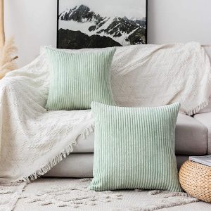 Corduroy Decorative Throw Pillow Covers 18x18 Inch for Sofa Bedroom Living Room, Stylish Soft Couch for Home Decor Pillow Covers