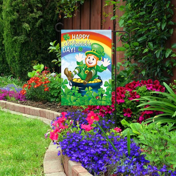 Happy St Patricks Day Garden Flag