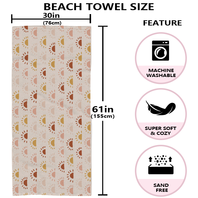 Texupday Thin Lightweight Beach Towel