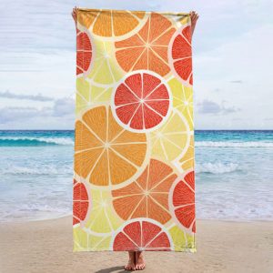 Summer Orange Slices Beach Towel