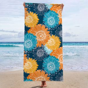 Floral Pattern Beach Towel