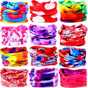 Tie-Dye Multicolor Polyester Bandanas