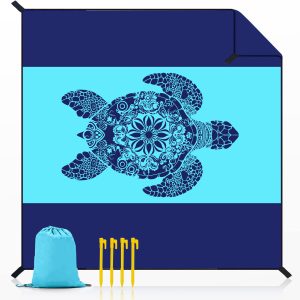 Sea Turtle Pattern Beach Mat