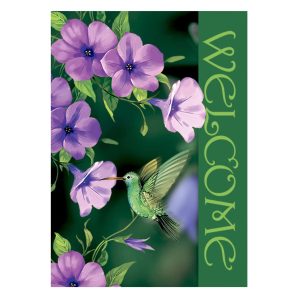Morning Glory Welcome Garden Flag