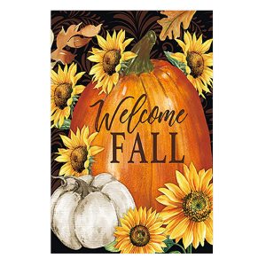 Welcome Fall Pumpkin Garden Flag