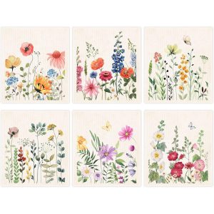 Texupday Wildflowers Butterflies Swedish Dish Clothes