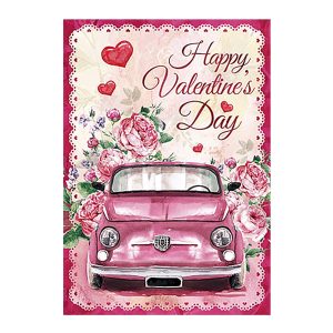 Texupday Pink Truck Garden Flag