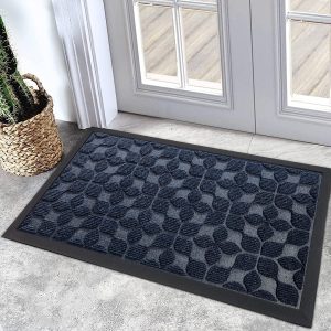 Geometric Blue Welcome Mat