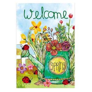 Floral Welcome Yard Outdoor Flag