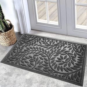 Grey Leaf Heavy Duty Welcome Mat