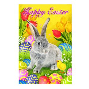 Happy easter Double Sided House Flag