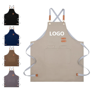 Kitchen Canvas Apron With Pockets