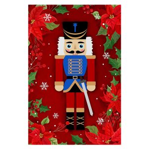Winter Nutcracker Soldier Garden Flag