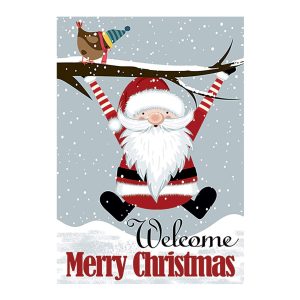 Welcome Merry Christmas Garden Flag