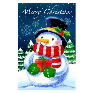 Snowman Merry Christmas Garden Flag